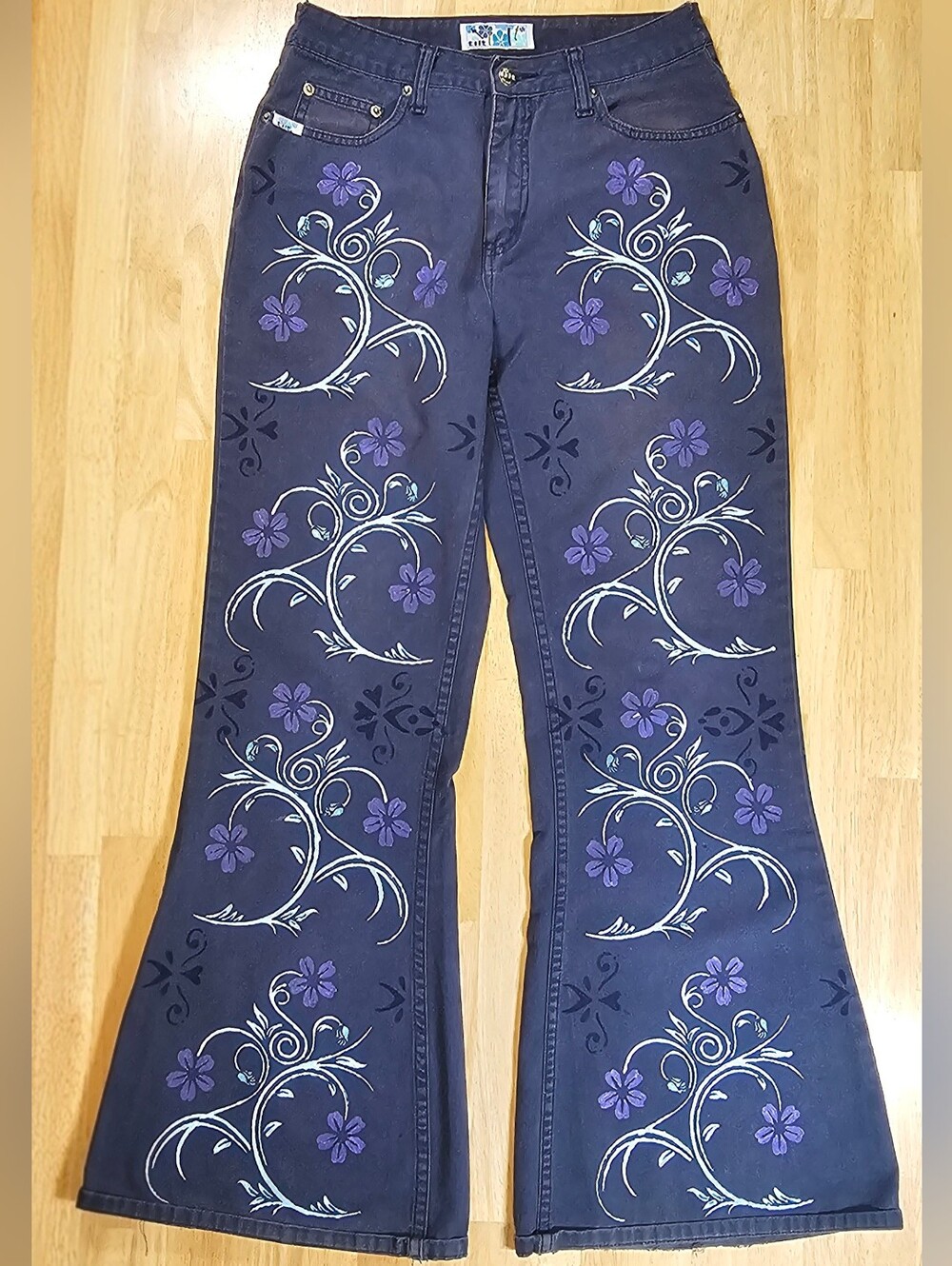 Y2K Tilt Tribal Floral Print Flare Pants